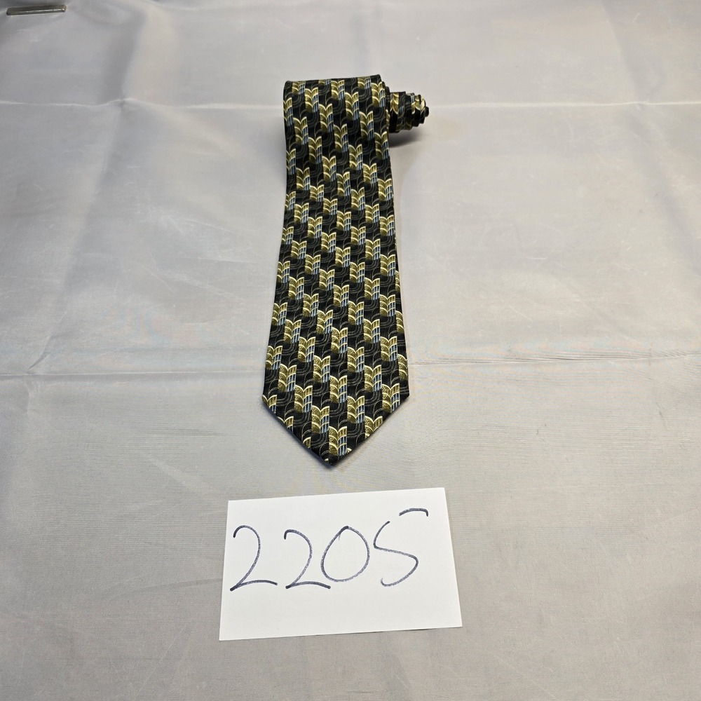Ermenegildo Zegna Disegno Esculsivo Silk Tie 57.5x3.5 Geometric Design - Picture 9 of 9